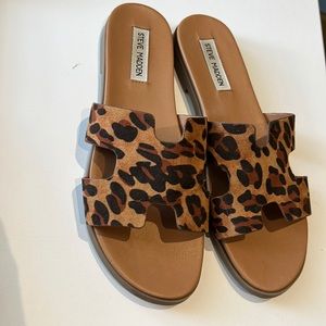 Steve Madden Leopard Slides
